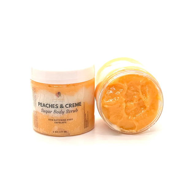 Peaches & Creme Sugar Body Scrub - Omorose Natural Products
