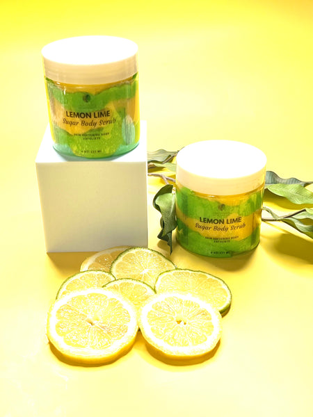 Lemon Lime Sugar Body Scrub - Omorose Natural Products